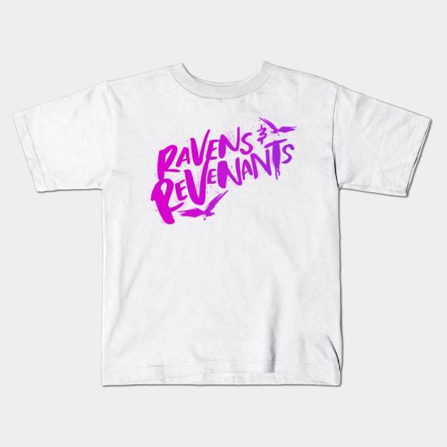 Ravens & Revenants - Purple Kids T-Shirt by Nia Quinn